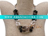 Wholesale AAA colourful punch pearl necklace SM6-021