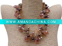 Wholesale AAA colourful punch pearl necklace SM6-127