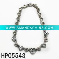 Wholesale 2011 Fashion heart glass Necklace