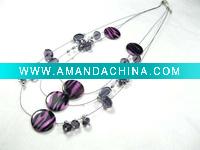 Wholesale fashion glass necklace