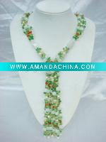 Wholesale Gem Stone/ White Jade Necklace