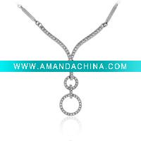 Wholesale White clear Lady jewelry necklace