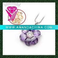 Wholesale brilliant white synthetic gems cubic zirconia necklace