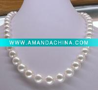 Wholesale 10.5mm freshwater pearl necklace (white )