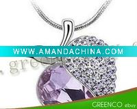 Wholesale Apple Crystal Jewelry Necklace