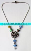 Wholesale fashion high quality rose pendant necklace