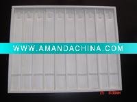 Wholesale wood coated withe leather necklace display tray