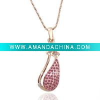 Wholesale red diamond necklace GPN061