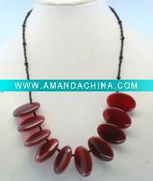 Wholesale Silver red agate necklace