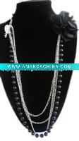 Wholesale 2011 fashion black beads necklace