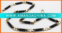 Wholesale 316L Stainless Steel Necklace, Golden&Black Bar Necklace,Male Necklace,Stainless steel jewelry,fashion Jewelry,New Arrival