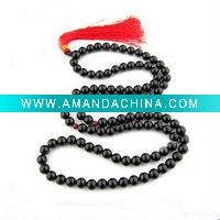 Wholesale Natural crystal black onyx beads necklace Rosary necklace