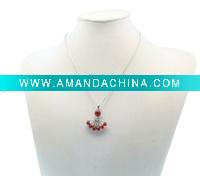 Wholesale Silver red agate necklace jewelry