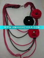 2010 fashion handmade rose alloy necklace