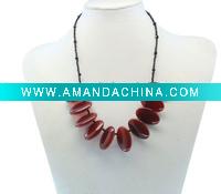 Wholesale Fine silver red agate necklace jewelry