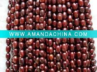 Wholesale red wine rice semi finished pearl necklace