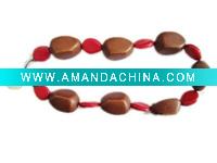 Wholesale 2011 fashion double colors acrylic necklace