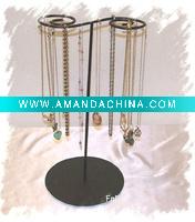 Wholesale Necklace Stand Black Fancy Metal Wire Jewelry Display