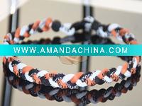 Wholesale 18" Titanium Fashion Baseball sport Necklace orange+black+white