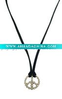 Wholesale 2011 simple hot black metal couple necklace pendant