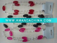 Wholesale 3asst 34'' glass bead rope necklace