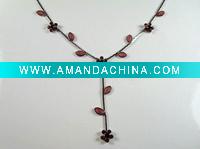 Wholesale Fashion jewelry crystal flower necklace