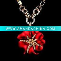 Wholesale Startfish-flower pendant necklace N02817-1