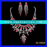 Wholesale red parts,India style necklace set