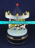 Blue Musical carousel