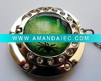 Wholesale Foldable metal bag hanger with mirror/chain (XS-DJZ032)