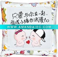 Wholesale love Cross stitch pillow