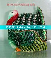 Wholesale Thanksgiving day decoration holiday gifts turkey jewelry box