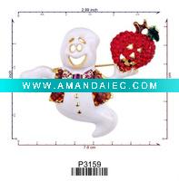 Wholesale Fashion Pumpkin brooch Halloween jewelry gift