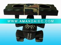 Wholesale Antique african wooden candle holder / houseware / holiday gift / home decoration