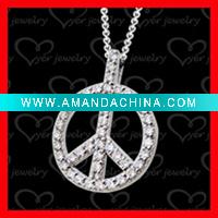 Wholesale white cz inlay 925 silver pendant jewelry
