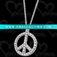 Wholesale 925 silver pendant setting white stone