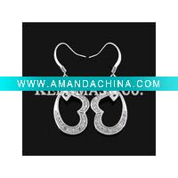 Wholesale 925 sterling silver earring with zircon, Distinctive hot sale shinning earring