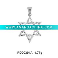 Wholesale 2011 New arrival 925 silver charm pendant star shape