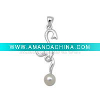 Wholesale Hot design wholesale 925 silver charm pendant with pearl