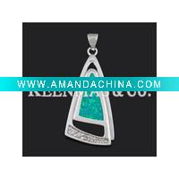 Wholesale silver opal pendant, charm