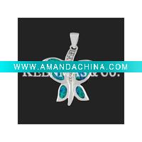 Wholesale silver opal pendant, charm