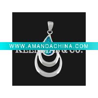 Wholesale silver opal pendant, charm