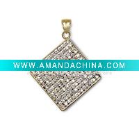 Wholesale Hot! !wholesale 925 sterling silver jewelry, fashion jewelry, fashion silver pendant with unique cz stone, welcome OEM or ODM o