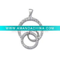 Wholesale Hot! !wholesale 925 sterling silver jewelry, fashion jewelry, fashion silver pendant with unique cz stone, welcome OEM or ODM o