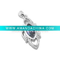Wholesale Hot! !wholesale 925 sterling silver jewelry, fashion jewelry, fashion silver pendant with unique cz stone, welcome OEM or ODM o