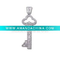 Wholesale Hot! !wholesale 925 sterling silver jewelry, fashion jewelry, fashion silver pendant with unique cz stone, welcome OEM or ODM o