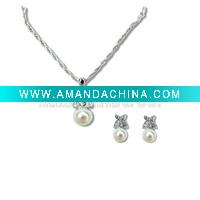 Hotsale ,Magnetic 925 sterling silver jewelry set with fresh water pear,with good wholesale price for the coming season