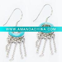 Wholesale earring with turquoise,silver earring,silver jewelry