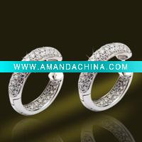 Wholesale Wholesale Fashion earring 925 sterling silver Czearrings stud earrings silver earring