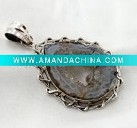 Wholesale Sterling Silver Pendant, Semiprecious Pendant
